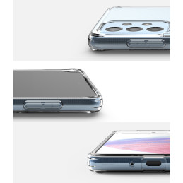 Ringke Fusion Matte dėklo dangtelis su gelio rėmeliu, skirtas Samsung Galaxy A73 permatomas