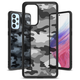 Ringke Fusion Matte dėklas su gelio rėmeliu, skirtas Samsung Galaxy A73 juodas