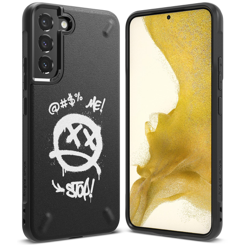 Ringke Onyx Design patvarus dėklo dangtelis, skirtas Samsung Galaxy S22+ (S22 Plus) juodas (Graffiti) ()