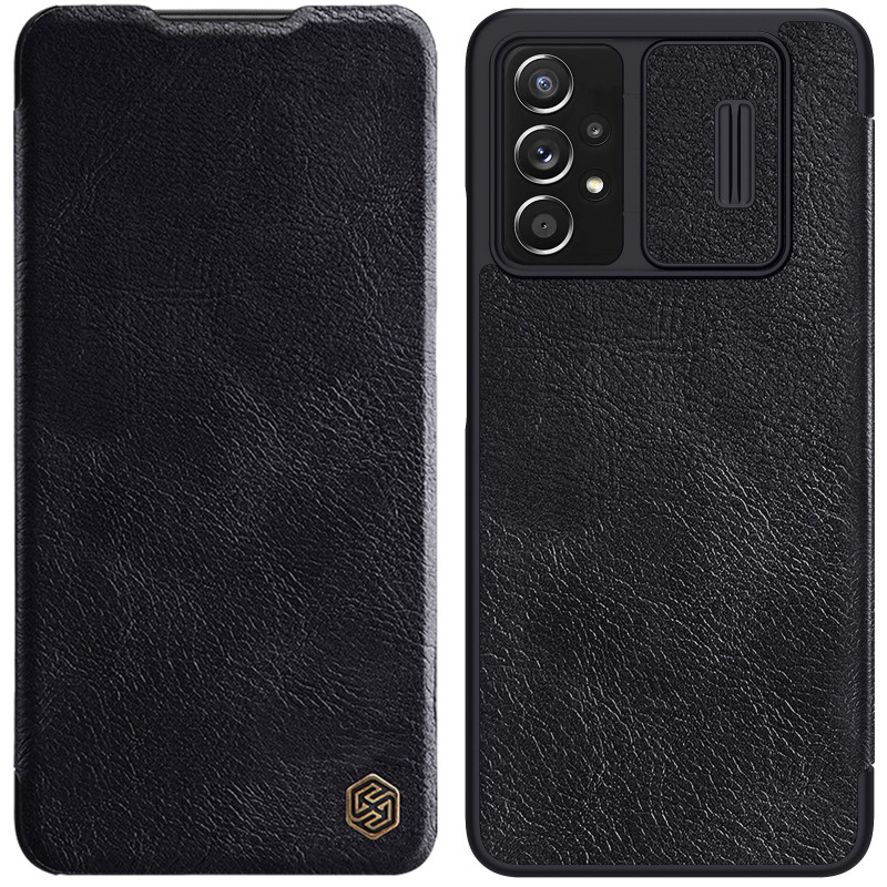 Nillkin Qin odinis dėklas Samsung Galaxy A73 juodas