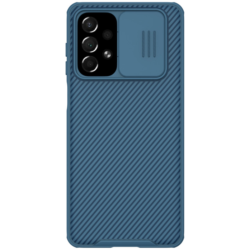 Nillkin CamShield Pro Case Armored Case Cover kameros apsauga, skirta Samsung Galaxy A73 Blue