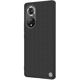 Nillkin Textured Case tvirtas sustiprintas dėklas su gelio rėmu ir nailonine nugara, skirtas Honor 50 Pro juodai