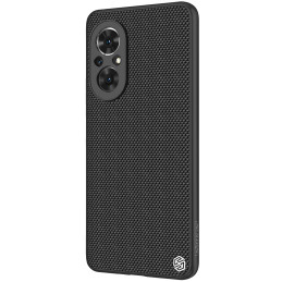 Nillkin Textured Case patvarus sustiprintas dėklas su gelio rėmu ir nailonine nugara, skirtas Honor 50 SE juodai