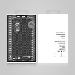 Nillkin Textured Case patvarus sustiprintas dėklas su gelio rėmu ir nailonine nugara, skirtas Honor 50 SE juodai