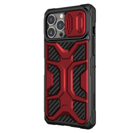 Nillkin Adventurer Case dėklas, skirtas iPhone 13 Pro šarvuotas dangtelis su raudonu fotoaparato dangteliu