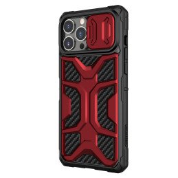 Nillkin Adventurer Case dėklas, skirtas iPhone 13 Pro Max šarvuotas dangtelis su raudonu fotoaparato dangteliu