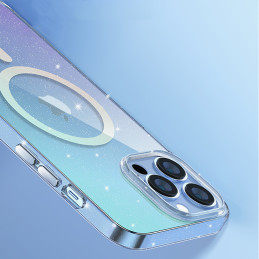 „Kingxbar PQY Elegant“ serijos magnetinis dėklas, skirtas „iPhone 13 Pro“ korpuso dangteliui, baltas (suderinamas su „Ma...