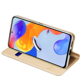 Dux Ducis Skin Pro dėklo atverčiamas dangtelis Xiaomi Redmi Note 11 Pro 5G / 11 Pro Gold