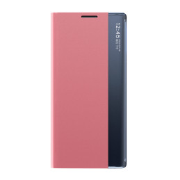 Naujas „Sleep Case“ dangtelis su stovo funkcija, skirtas „Xiaomi Redmi Note 11S“ / „Note 11“, rožinė