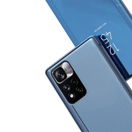 Clear View Case Xiaomi Redmi Note 11S / Note 11 juodas atverčiamas dėklas