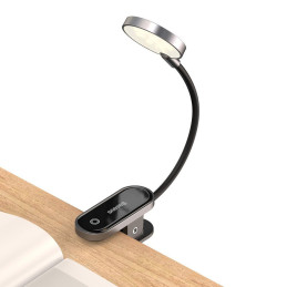Baseus mini lempa LED lempa su klipu pilka (DGRAD-0G)