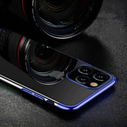 Clear Color dėklo gelio dangtelis su metaliniu rėmeliu Xiaomi Redmi Note 11 Pro 5G / 11 Pro red