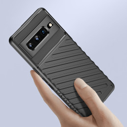 Thunder Case, lankstus šarvuotas dėklas, Google Pixel 7 Pro dangtelis, juodas