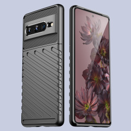 Thunder Case, lankstus šarvuotas dėklas, Google Pixel 7 Pro dangtelis, juodas