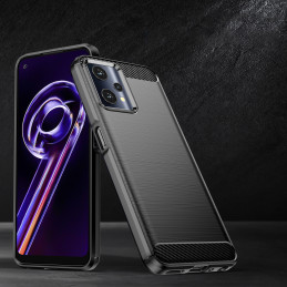Carbon Case lankstus dangtelis, skirtas Realme 9 Pro juodas