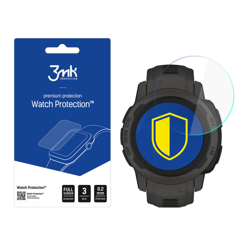3mk Watch Protection™ hibridinis stiklas v. FlexibleGlass Lite su Garmin Instinct 2s