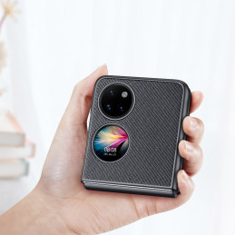 Dux Ducis Fino dėklas, dangtelis padengtas nailono medžiaga, Huawei P50 Pocket juoda