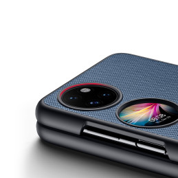 Dux Ducis Fino dėklas, dangtelis padengtas nailono medžiaga, Huawei P50 Pocket mėlyna