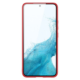 Dux Ducis Yolo elegantiškas dėklo dangtelis pagamintas iš ekologiškos odos, skirtas Samsung Galaxy S22+ (S22 Plus) raudo...