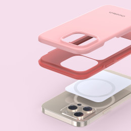 Choetech MFM apsaugos nuo kritimo dėklas Made For MagSafe iPhone 13 Pro Max rožinis (PC0114-MFM-PK)