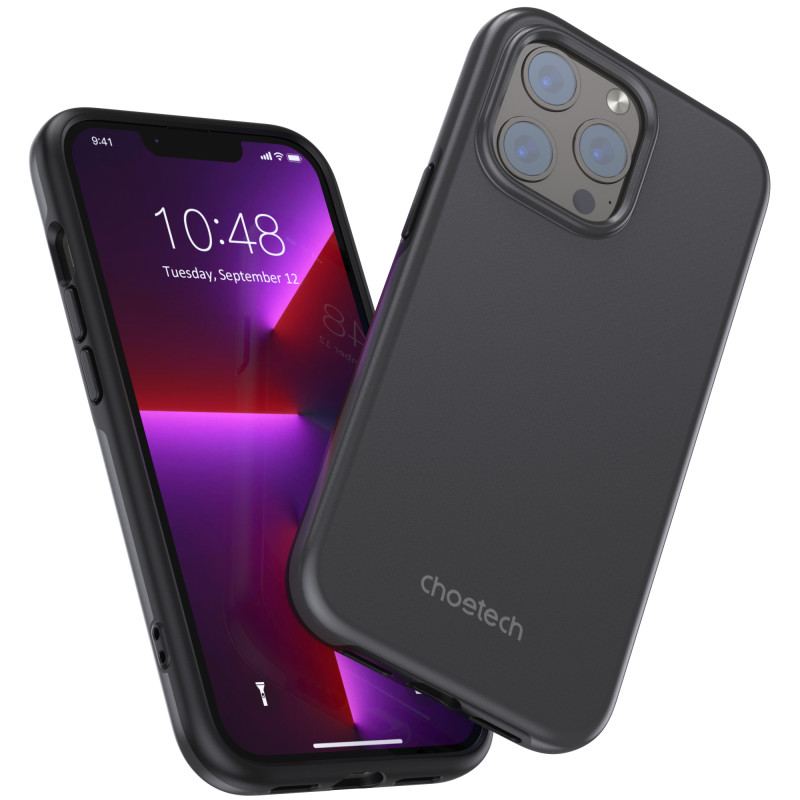 Choetech MFM apsaugos nuo kritimo dėklas Made For MagSafe dėklas iPhone 13 Pro juodas (PC0113-MFM-BK)