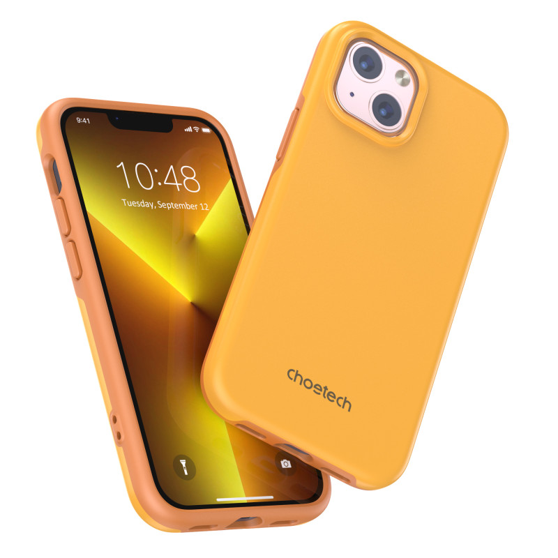 „Choetech MFM Anti-drop“ dėklas, skirtas „MagSafe“, skirtas „iPhone 13“ mini oranžinis (PC0111-MFM-YE)