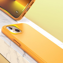„Choetech MFM Anti-drop“ dėklas, skirtas „MagSafe“, skirtas „iPhone 13“ mini oranžinis (PC0111-MFM-YE)