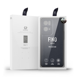 Dux Ducis Fino dėklo dangtelis, padengtas nailono medžiaga, skirtas Oppo Reno7 Pro 5G juodai
