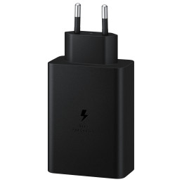 Samsung sieninis įkroviklis 2x USB Type C / USB PPS, Power Delivery PD 65W, QC 3.0, AFC, FCP black (EP-T6530NBEGEU)