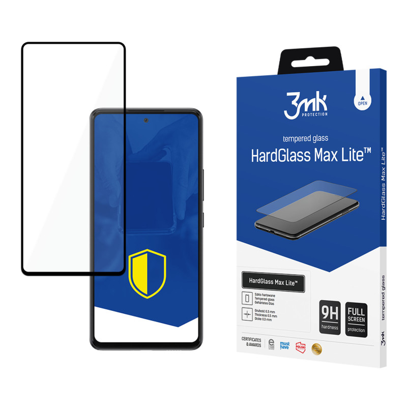 9H 3mk HardGlass Max Lite™ stiklas, skirtas Samsung Galaxy A53 5G