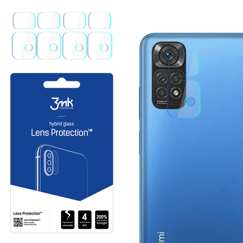 3mk Lens Protection™ hibridinis fotoaparato stiklas, skirtas Xiaomi Redmi Note 11s 4G