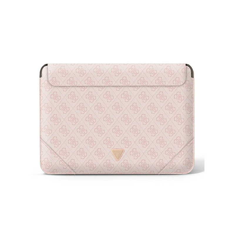 Guess 4G Uptown Triangle Logo dėklas 13-14" nešiojamam kompiuteriui – rožinis
