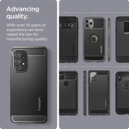 Spigen Rugged Armor dėklas, skirtas Samsung Galaxy A53 5G - matinė juoda