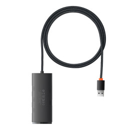 „Baseus Lite“ serijos HUB adapteris USB-A iki 4xUSB-A 3.0 5Gb/ s juodas (WKQX030101)