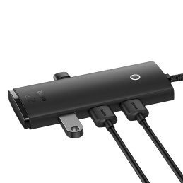 „Baseus Lite“ serijos HUB adapteris USB-A iki 4xUSB-A 3.0 5Gb/ s juodas (WKQX030101)