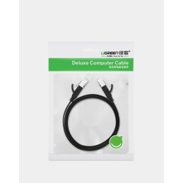 Ugreen plokščias kabelis Ethernet pataisos laidas RJ45 Cat 6 UTP 1000 Mbps 1 m juodas (NW101 50184)