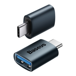 Baseus Ingenuity Series USB-C į USB-A 10Gb/ s adapteris – mėlynas