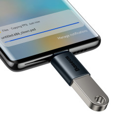 Baseus Ingenuity Series USB-C į USB-A 10Gb/ s adapteris – mėlynas