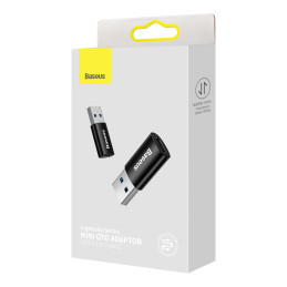 „Baseus Ingenuity“ serijos mini adapteris USB 3.1 OTG į USB Type C juodas (ZJJQ000101)