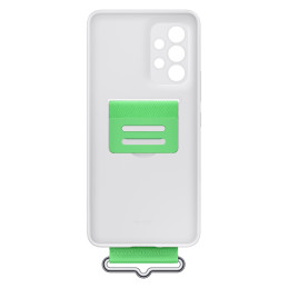 „Samsung Strap“ silikoninis dėklas, skirtas Samsung Galaxy A53 5G baltas (EF-GA536TWEGWW)