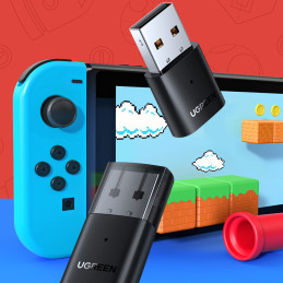 Ugreen bluetooth siųstuvo adapteris, skirtas Playstation / Nintendo Switch ausinėms juodos spalvos (CM408)