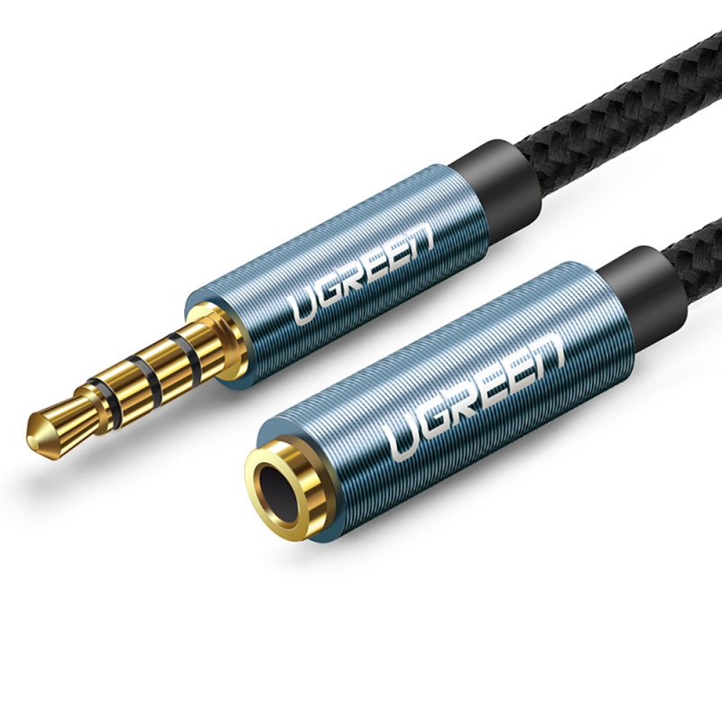 Ugreen adapterio kabelis AUX prailginimo mini lizdas 3,5 mm 1,5 m mėlynas (AV118)