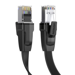 Ugreen Ethernet LAN kabelis Cat.8 U/ FTP plokščias 1 m juodas (NW134)