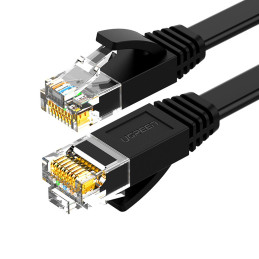 Ugreen NW102 50172 plokščias LAN Ethernet kabelis Kat. 6 0,5m - juodas