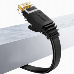 Ugreen NW102 50172 plokščias LAN Ethernet kabelis Kat. 6 0,5m - juodas