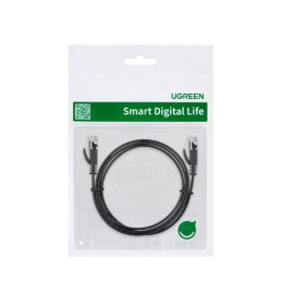 Ugreen NW102 50172 plokščias LAN Ethernet kabelis Kat. 6 0,5m - juodas