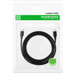 Ugreen US286 USB-C – USB-C PD QC 3A 480Mb/ s kabelis 1,5m – juodas