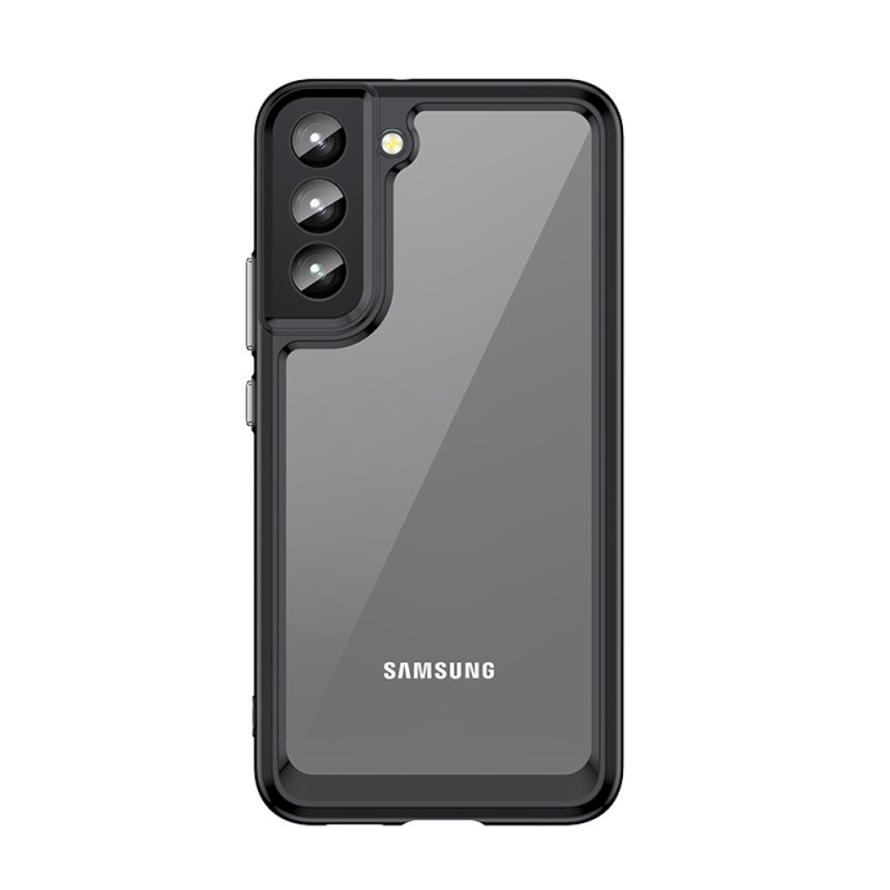 „Outer Space Case“ dėklas, skirtas Samsung Galaxy S22+ (S22 Plus) kietu dangteliu su gelio rėmeliu juodu
