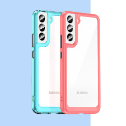 „Outer Space Case“ dėklas, skirtas Samsung Galaxy S22+ (S22 Plus) kietu dangteliu su gelio rėmeliu juodu
