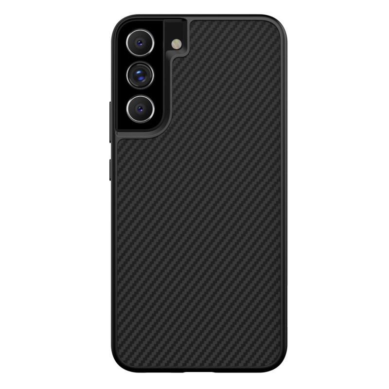 Nillkin Synthetic Fiber Case šarvuotas dėklo dangtelis Samsung Galaxy S22+ (S22 Plus) juodas